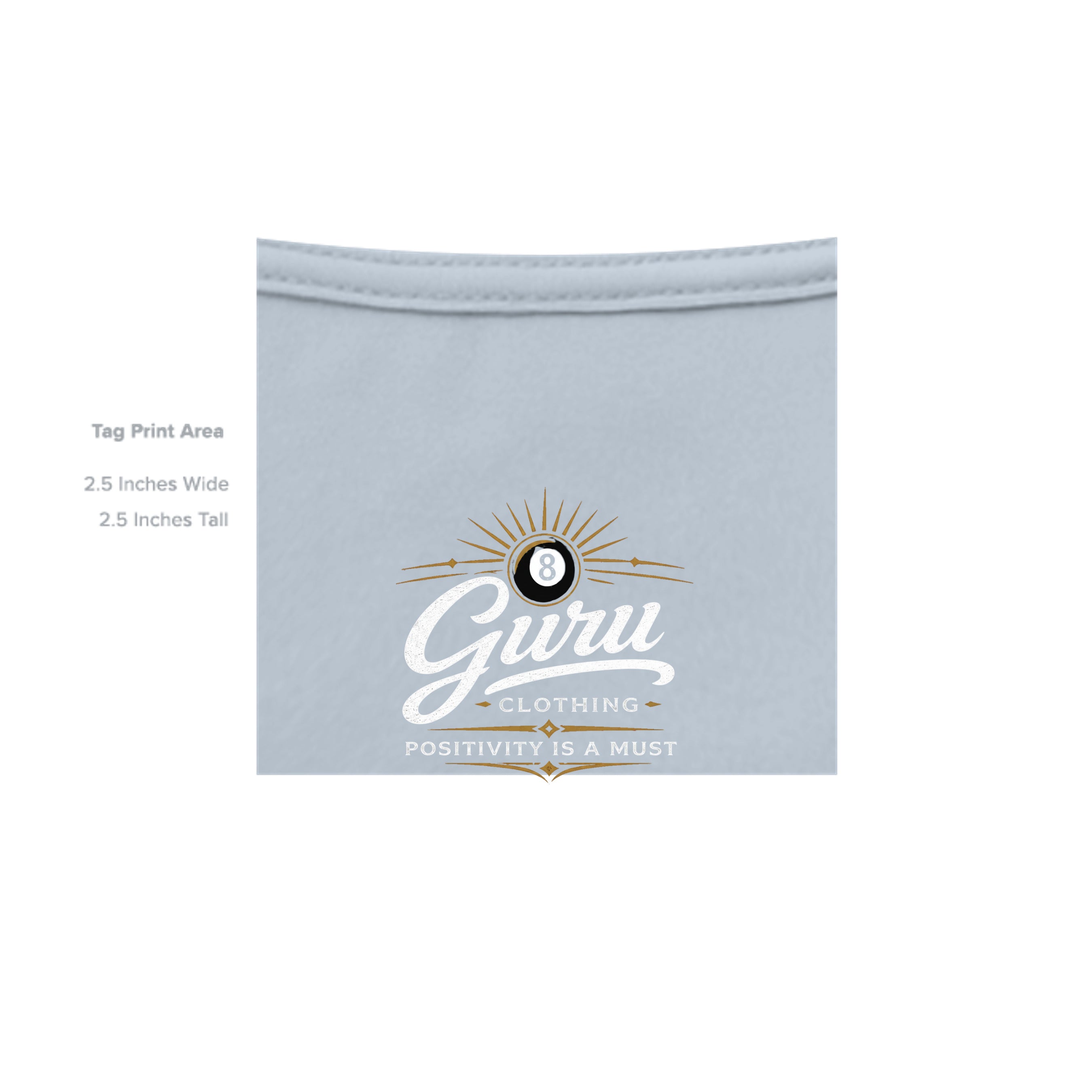 Solid Carolina Blue Triblend - 3413C - INSIDE_TAG_LINE