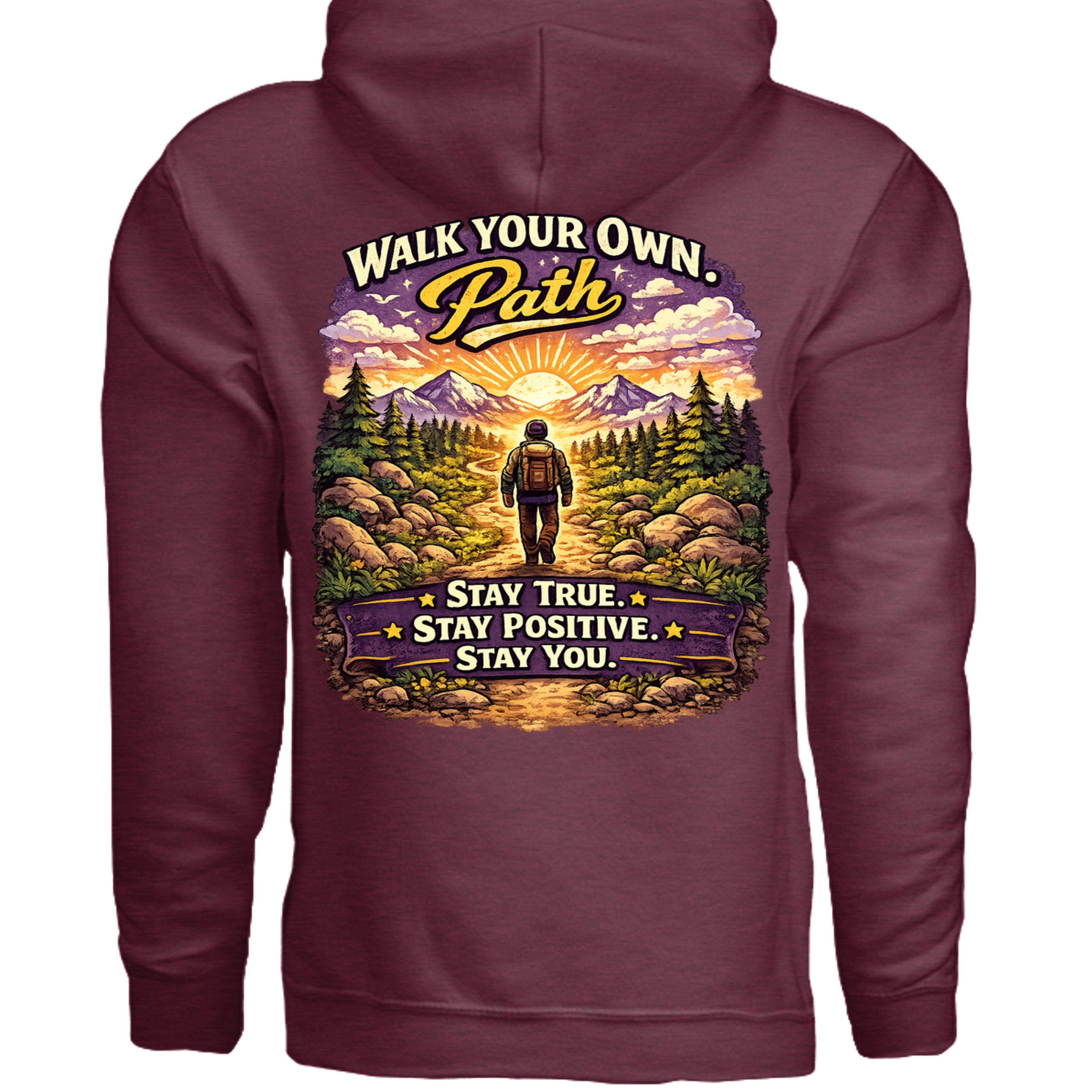 Heather Sport Dark Maroon - G185 - BACK