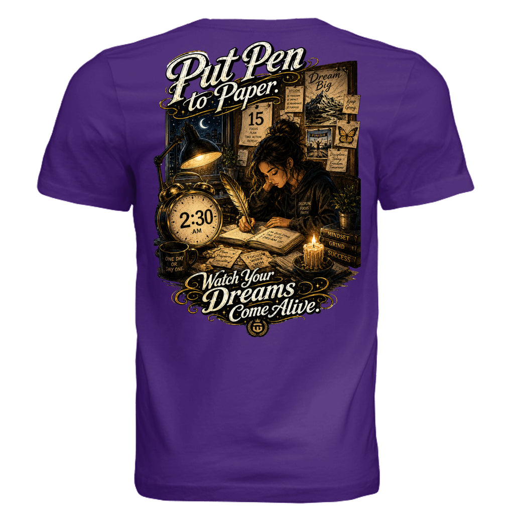 Solid Team Purple Triblend - 3413C - BACK