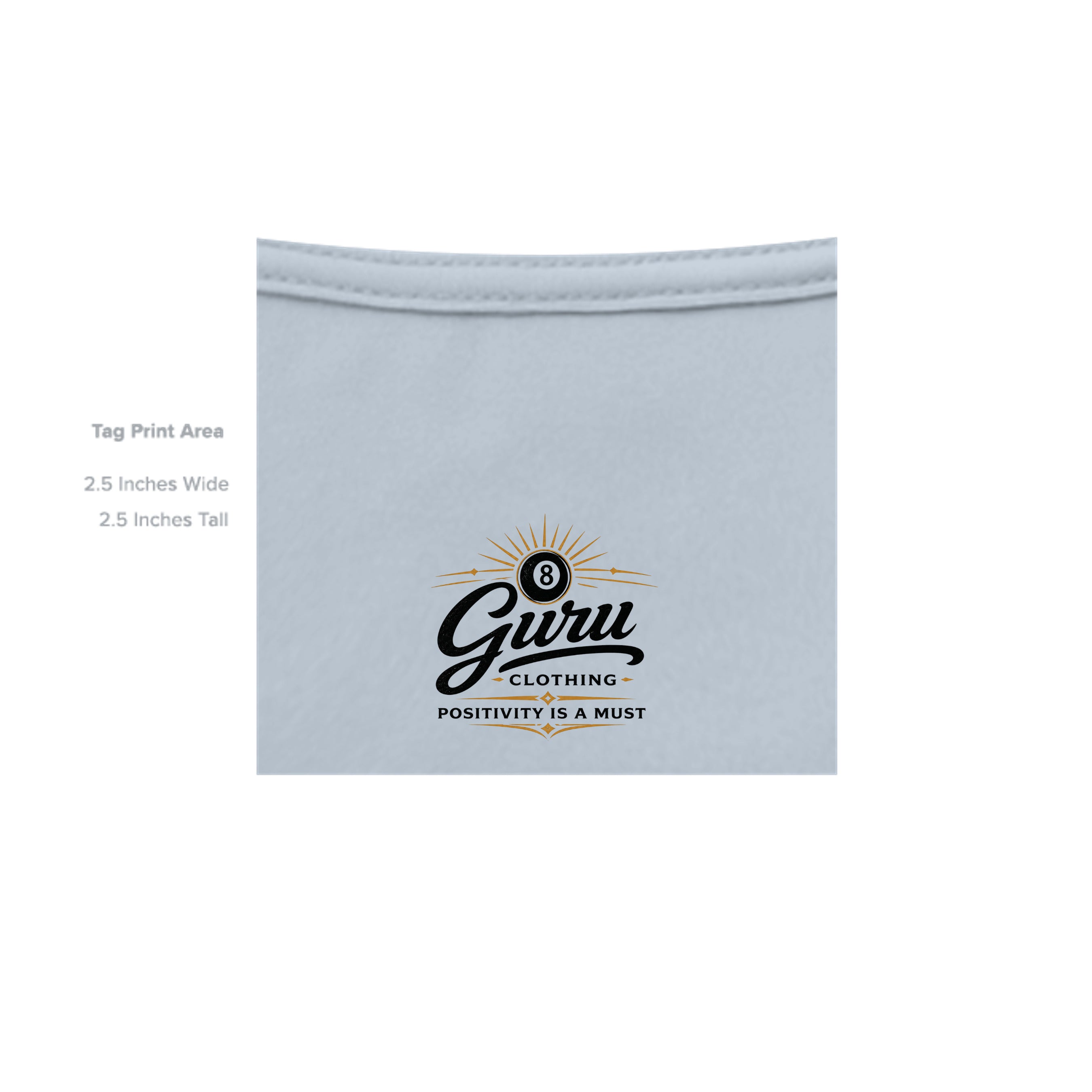 Solid Carolina Blue Triblend - 3413C - INSIDE_TAG_LINE